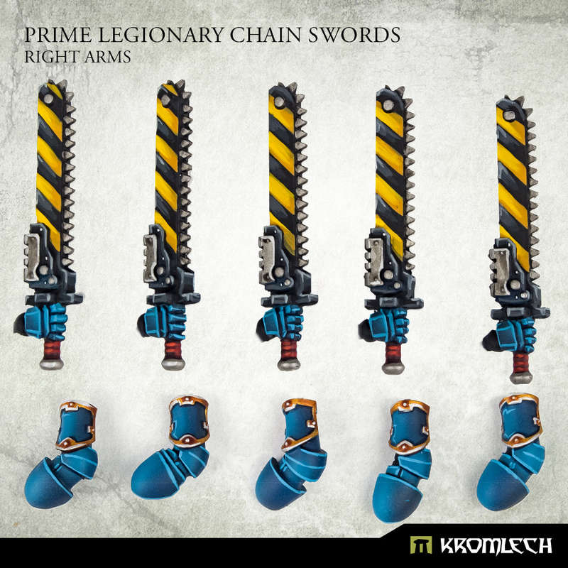 Prime Legionaries CCW Arms Chain Swords right (5) (Miniatures)