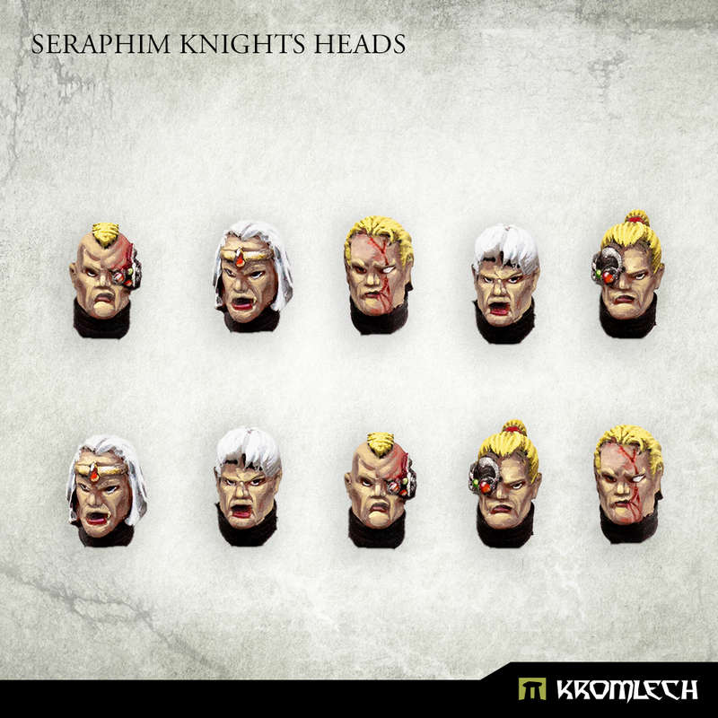 Seraphim Knights Heads (10) (Miniatures)