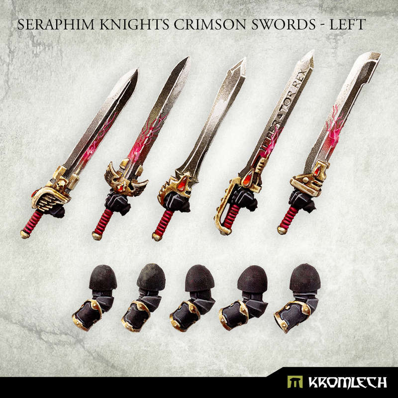 Seraphim Knights Crimson Swords Left (5) (Miniatures)