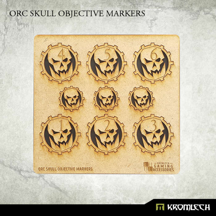 Orc Skull Objective Markers HDF (Miniatures)