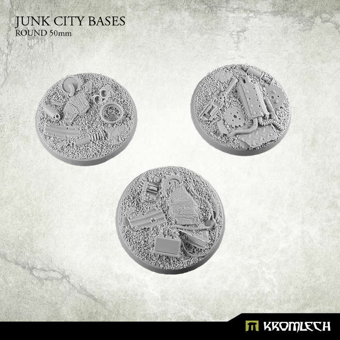 Junk City round 50mm (3) (Miniatures)