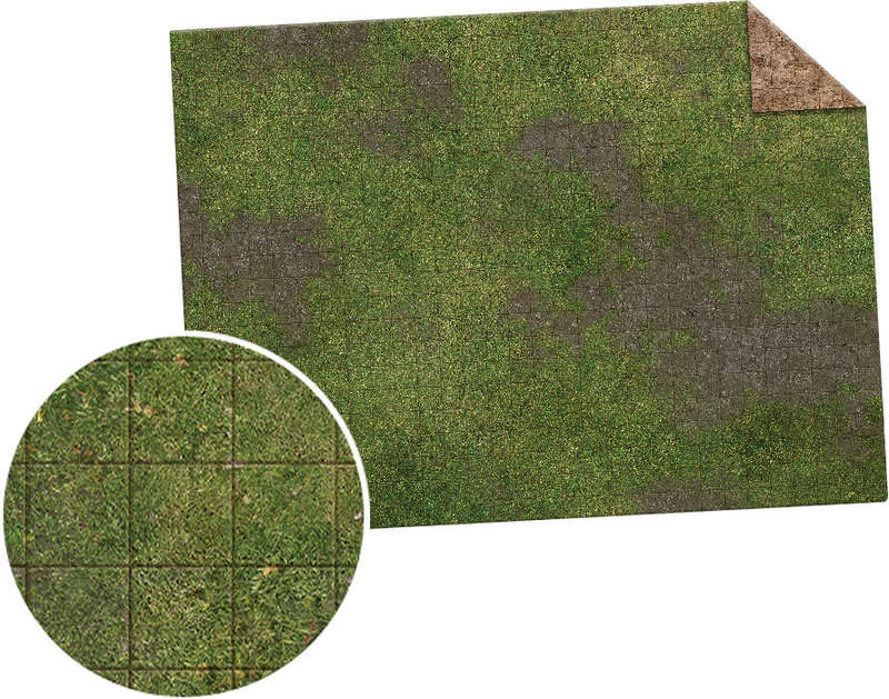 Broken Grassland Desert Scrubland Adventure Grid 22x30 Inch OOP (Miniatures)