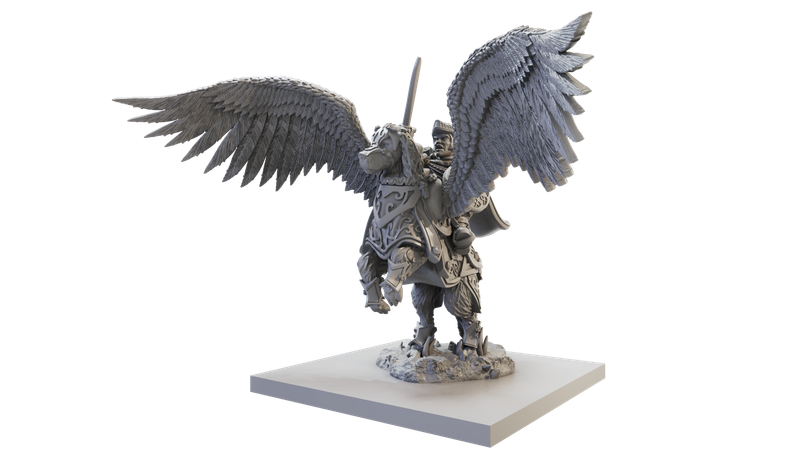 Kings of War Halfling General on Winged Aralez (Miniatures)