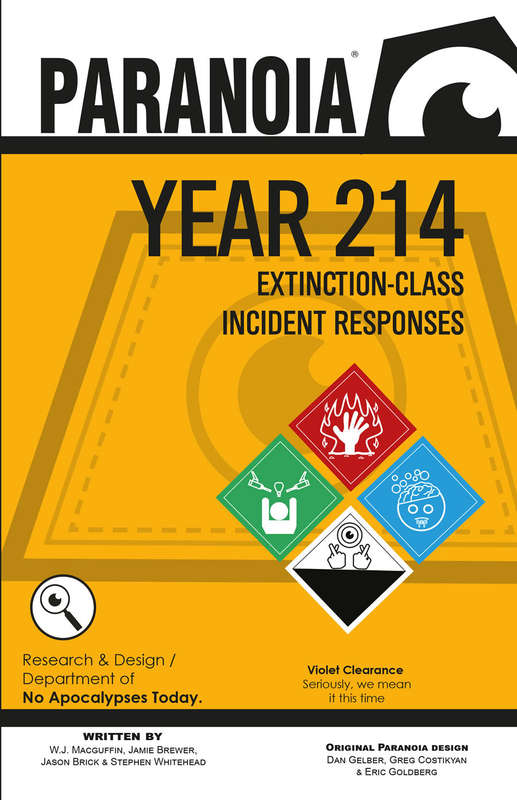 Paranoia Extinction-Class Incident Responses (RPGs)