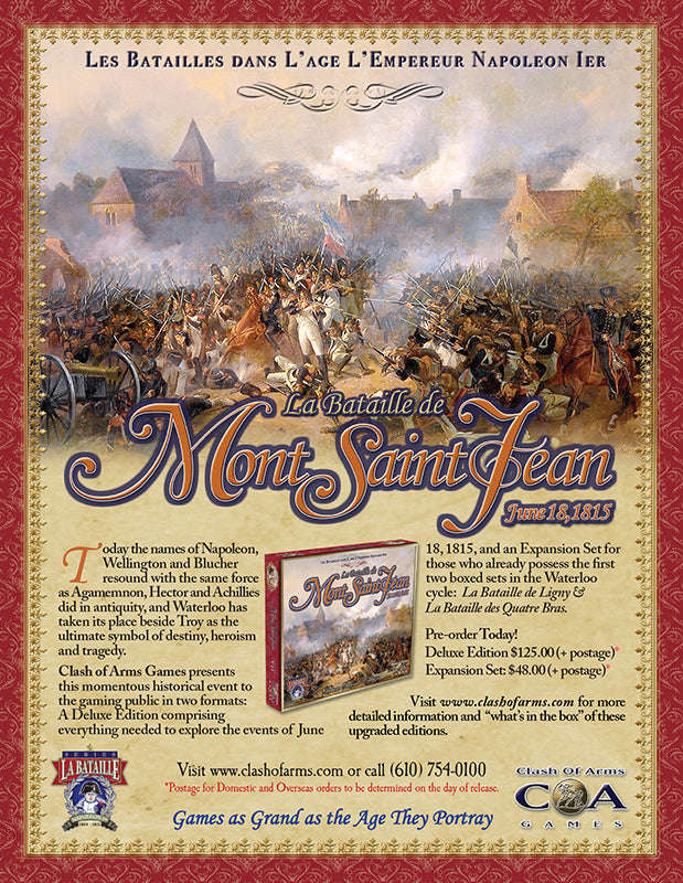 La Bataille de Mont St. Jean 2nd. Edition Deluxe (Board Games)