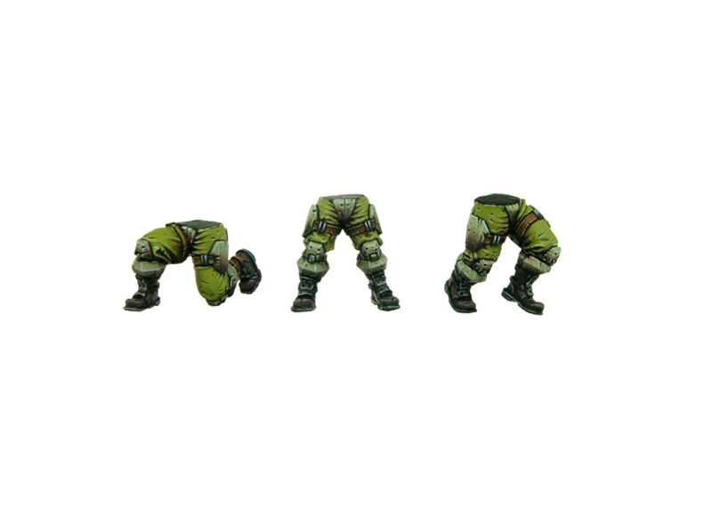 Conversion Parts Combat Armour Legs (6) (Miniatures)