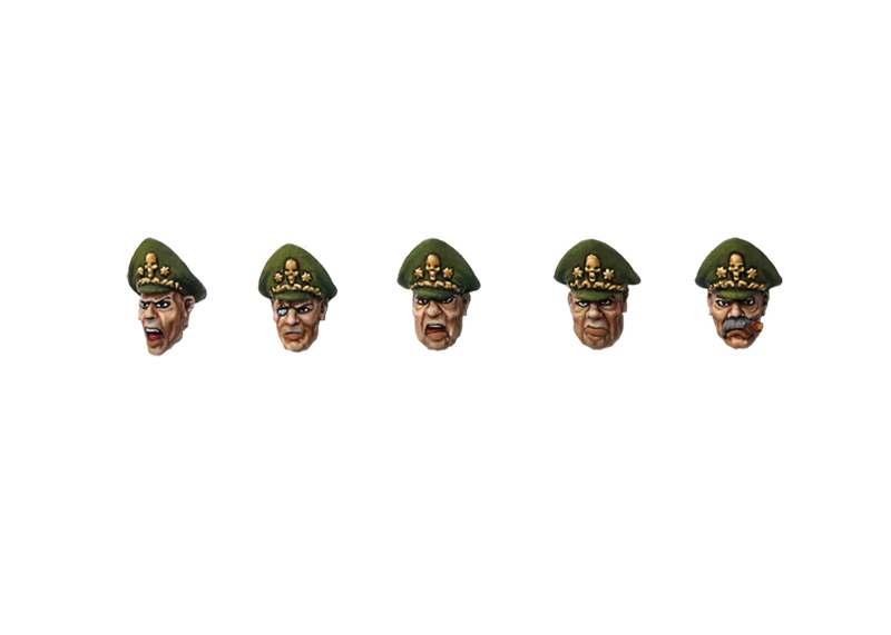 Conversion Parts Officer Heads (10) (Miniatures)