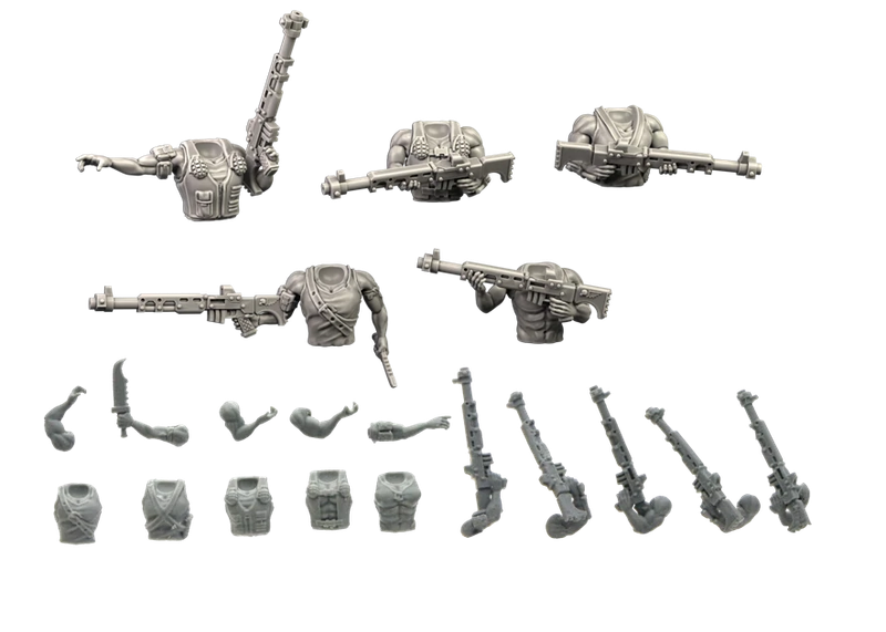 Conversion Parts Tanktop Torsos (5) (Miniatures)