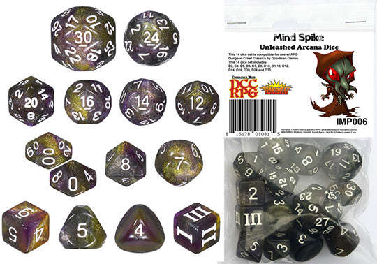 DCC Mind Spike Unleashed Arcana Dice Set (14) (Dice Sets & Games)