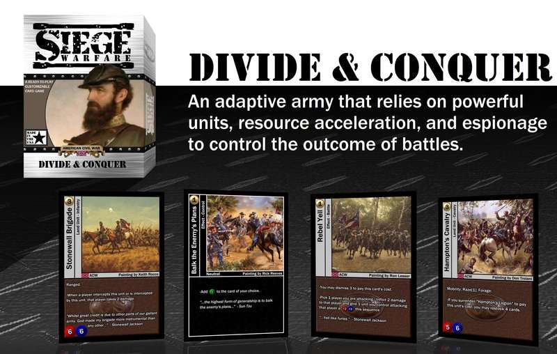 Siege Warfare Confederate Divide & Conquer (Board Games)