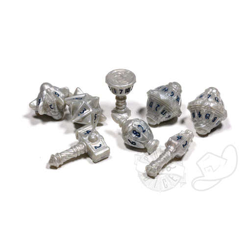 PolyHero Cleric 8 Dice Set Spirited Steel (Dice Sets & Games)