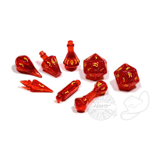 PolyHero Wizard 8 Dice Set Dragonfire (Dice Sets & Games)