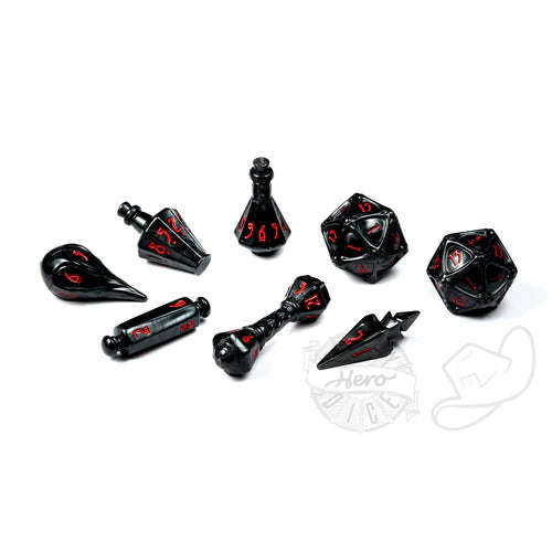 PolyHero Wizard 8 Dice Set Shadow (Dice Sets & Games)