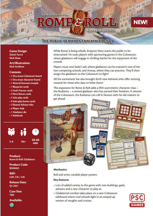 Rome and Roll Gladiators (Miniatures)