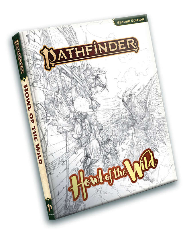 Pathfinder Howl of the Wild Sketch Cover (RPGs)