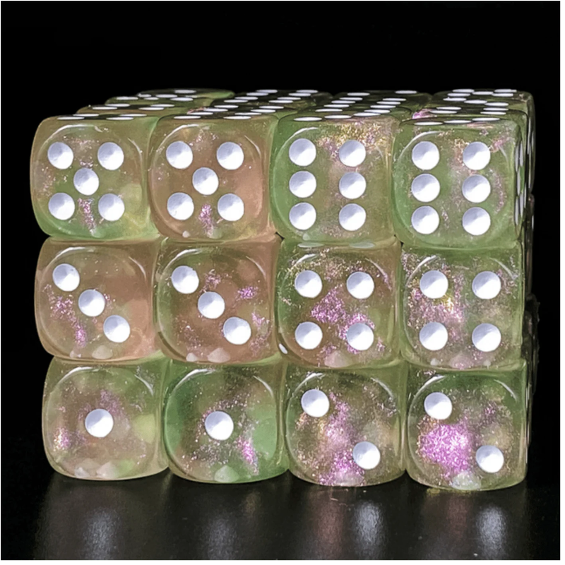 Pip D6s Parisian Spring (12) (Dice Sets & Games)