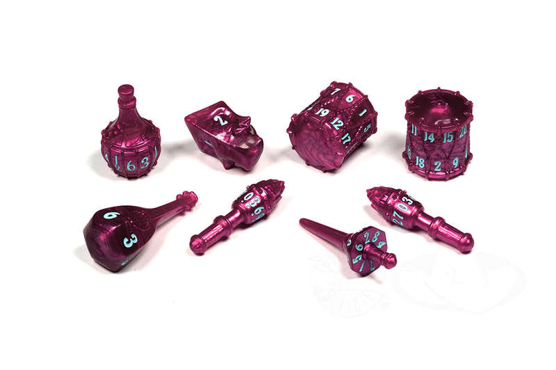 PolyHero Bard Dice Set Raspberry Rhapsody (8) (Dice Sets & Games)