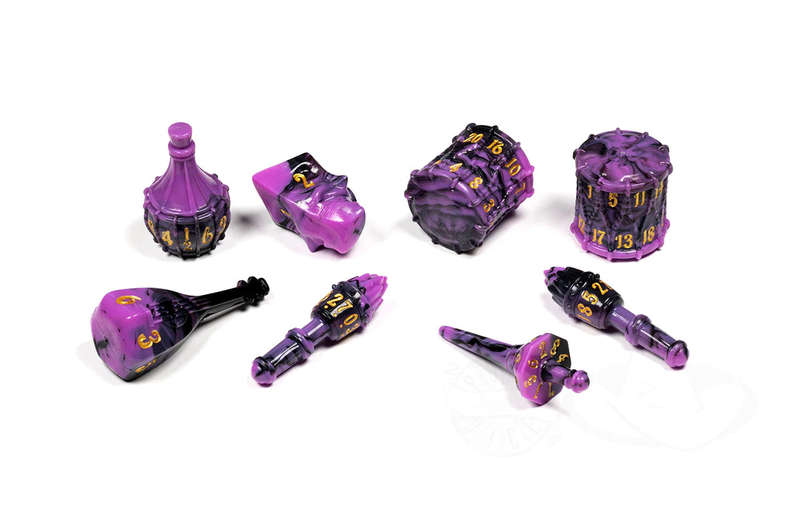 PolyHero Bard Dice Set Violet Lullaby (8) (Dice Sets & Games)