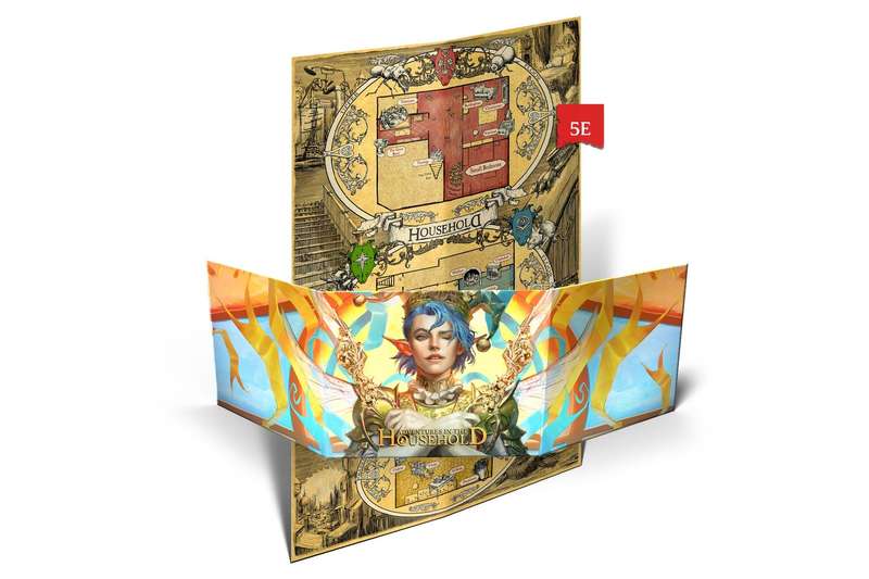 Adventures in the Household Narrator Screen and Map of the House 5E (Maps)