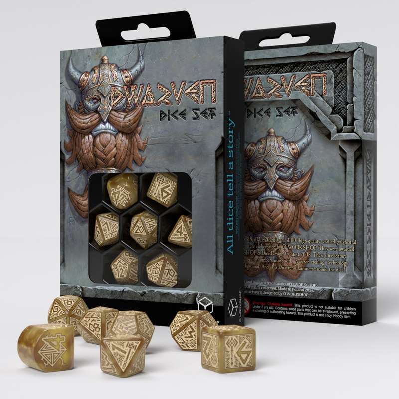 Dwarven Dice Set Gold (Dice Sets & Games)