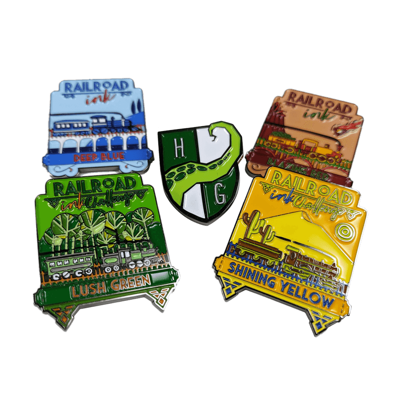 Railroad Ink Challenge Enamel Pins Pack (Board Games)