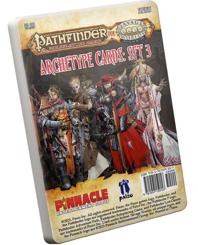 Pathfinder for Savage Worlds Archetype Cards Set 3 (RPGs)