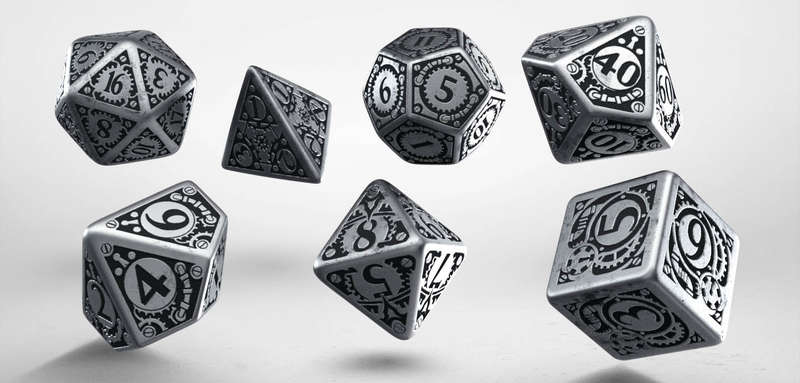 Metal Steampunk Dice Set (7) (Dice Sets & Games)