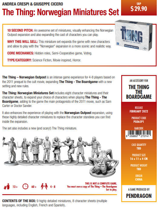 The Thing Norwegian Miniatures Set (Board Games)