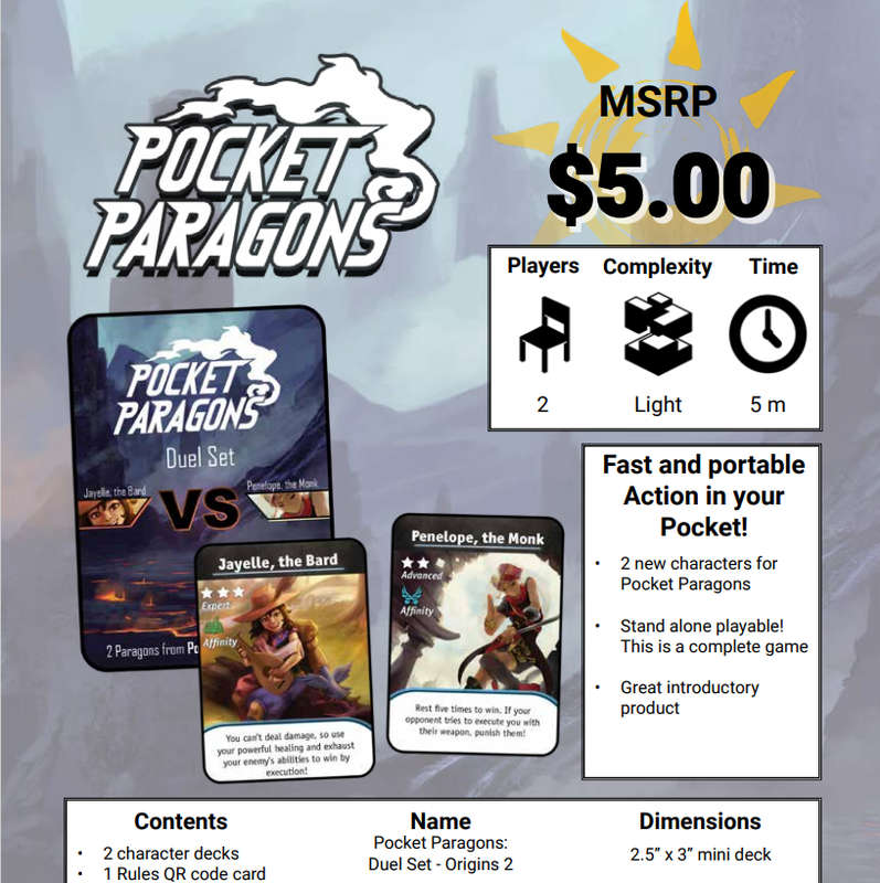 Pocket Paragons Duel Set Jayelle vs Penelope (Board Games)