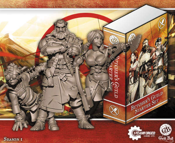 Guild Ball Butcher Starter Set (Ox. Brisket. Boiler) (Board Games)