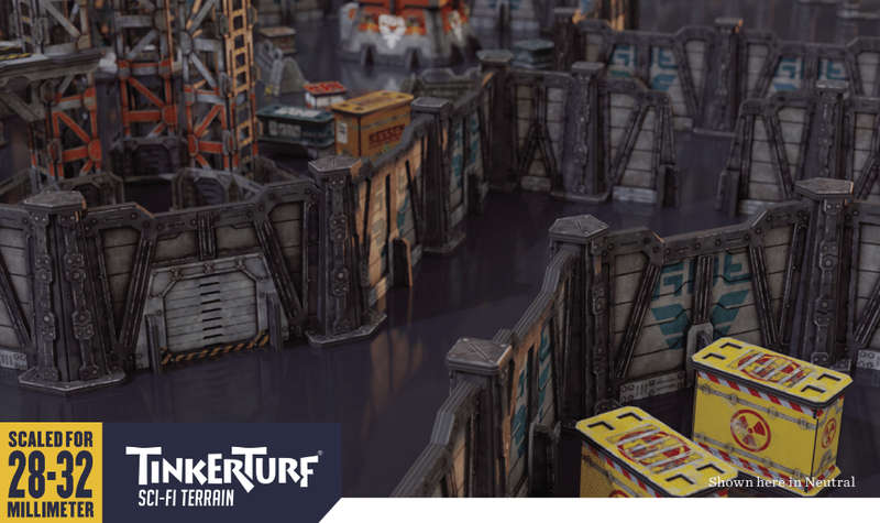 Sci-Fi Perimeter Wall - Neutral Theme (Miniatures)