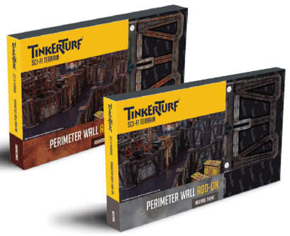 Sci-Fi Perimeter Wall - Abandoned Theme (Miniatures)