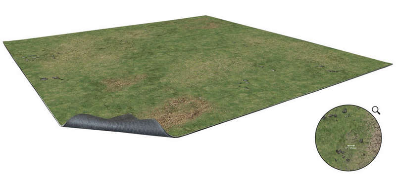 Grassy Fields Gaming Mat 60x60cm Grid (Gaming Mats)