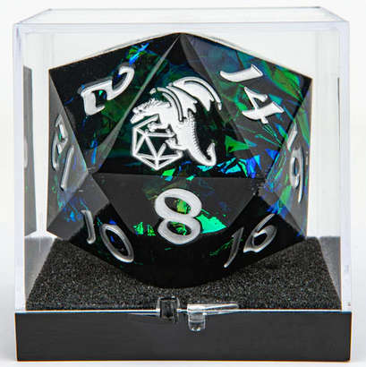 Sharp Edge Resin 55mm Chonk D20 Black (Board & Card Game Accessories)