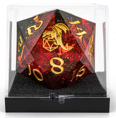 Sharp Edge Resin 55mm Chonk D20 Red (Board & Card Game Accessories)