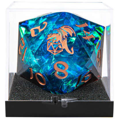 Sharp Edge Resin 55mm Chonk D20 Blue&Red (Board & Card Game Accessories)