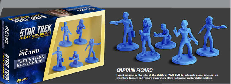 Star Trek Next Generation Federation Away Team Picard (Board & Card Game Accessories)