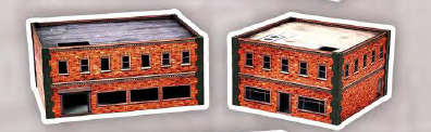 Metropolis Cityscape Medium Square & Large Rectangle Brick Buildings OOP (Miniatures)