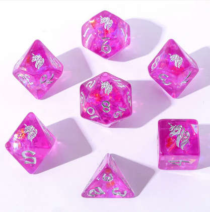 Lumina Unicornia Round Edged Dice Set (7) (Dice Sets & Games)