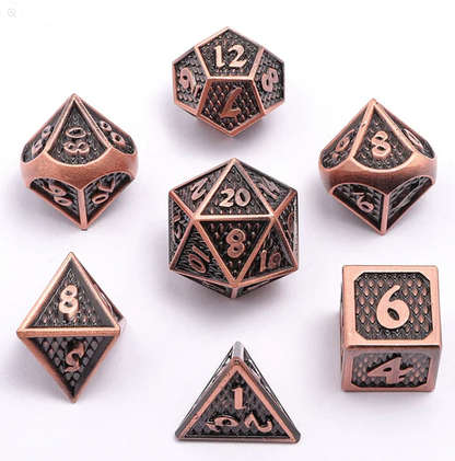 Mini Behemoth Metal RPG Dice Set Ancient Copper (Dice Sets & Games)