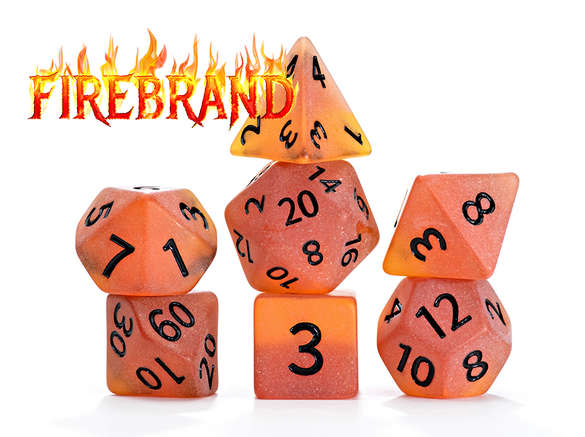 Sea Glass Dice Firebrand (Dice Sets & Games)