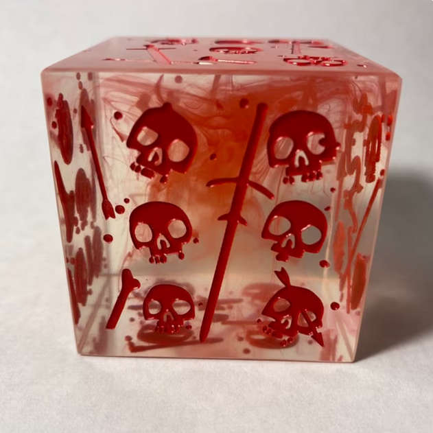 Massive Gelatinous Cube 50mm Blood with Red Ink (RPGs)