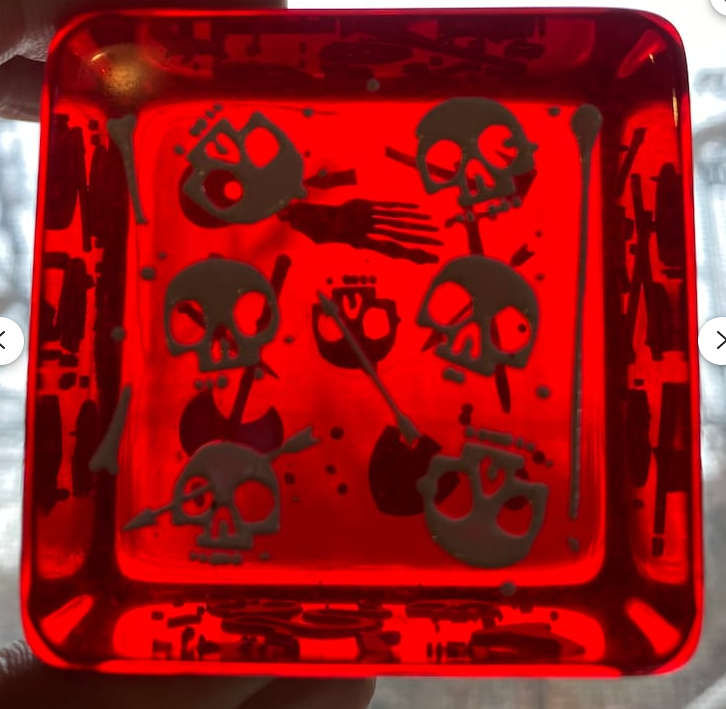 Massive Gelatinous Cube 50mm Blood with Black Ink (RPGs)