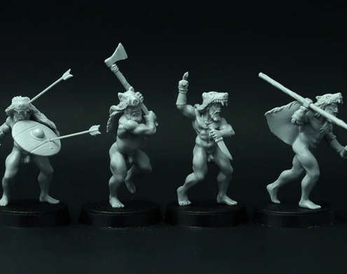 28mm Ancient Germans (4) (Miniatures)