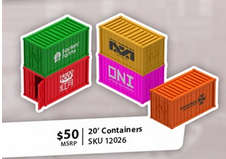 Monster Scenery 20 Foot Containers (Miniatures)