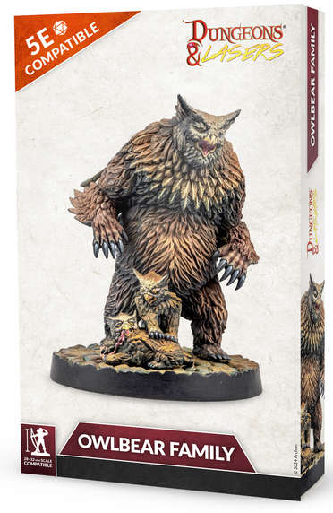 Dungeons & Lasers Owlbear Family (Miniatures)