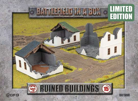 Battlefield in a Box Ruins Buildings White/Grey Limited Edition (3) (Board & Card Game Accessories)