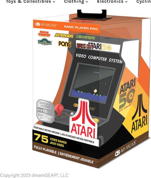 My Arcade Nano Player Pro Atari 50th Anniversary (75 Games) (Retro)