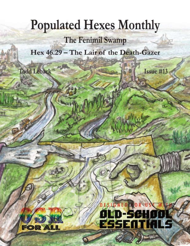 Populated Hexes Monthly 13 The Lair of the Death Gazer (RPGs)