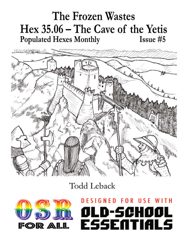 Populated Hexes Monthly 6 The Gateway to the Frozen Wastes (RPGs)